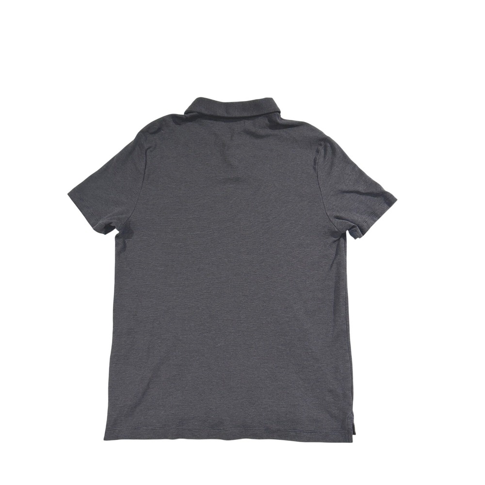Banana Republic‎ Mens XL Polo Shirt Charcoal Grey Micro Stripe 100% Cotton - Picture 2 of 8